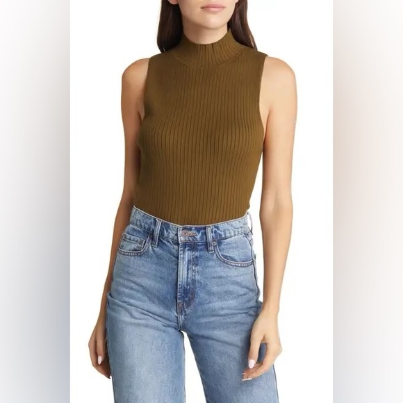 Madewell Pearson Mock-Neck Sweater Tank - Large - Picture 1 of 6